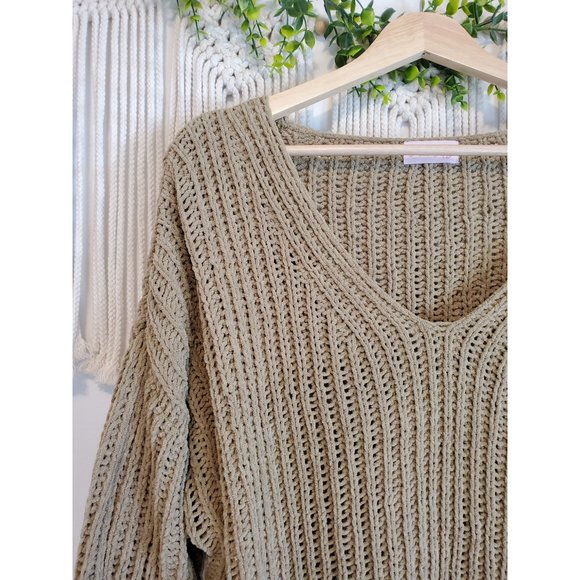 Pink Lily Green Chunky Knit Sweater - Picture 3 of 6